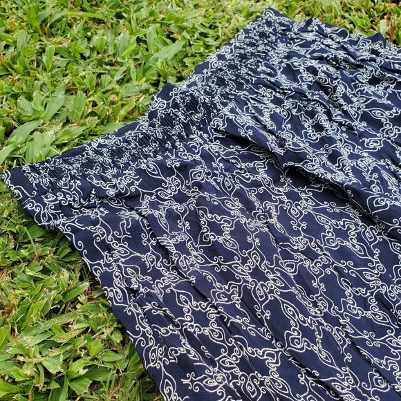 Blue Flower Maxi Skirt David Dart - Picture 2 of 4